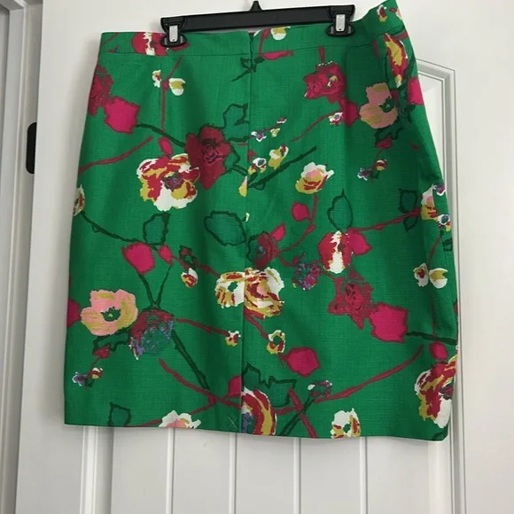 J. Crew Green, Fuchsia, Light Pink, Purple and Gold Skirt Size 20 - Picture 2 of 7
